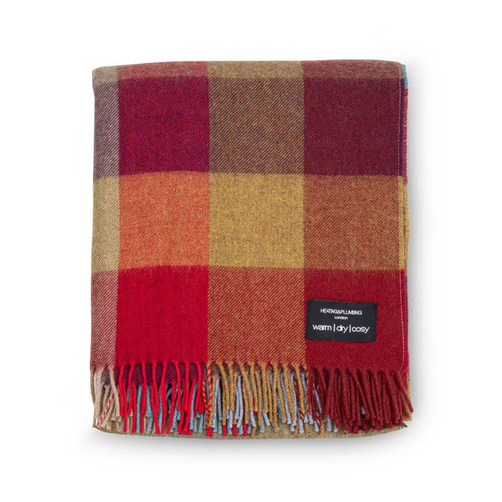 Heating & Plumbing London - Wholesale Throw Blanket - Alpaca & Merino Lambswool Blanket Bright Coloured Checks4