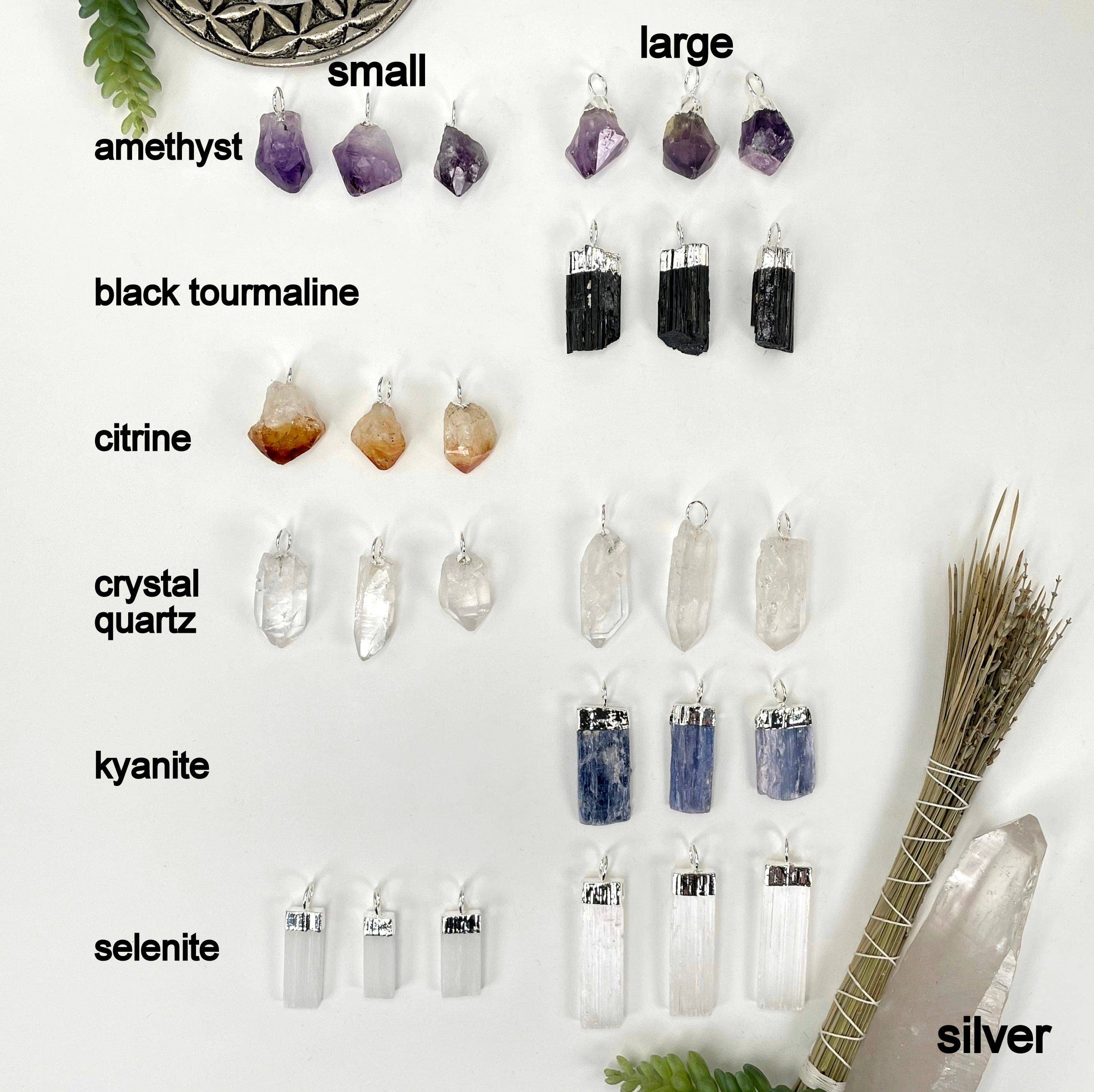 Rock Paradise - Wholesale Individual Charm/Pendant - Crystal Stone Pendants with Hoop Bail3
