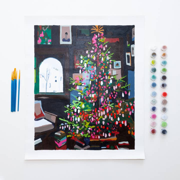 paint anywhere - Wholesale DIY Craft Kit - Aesthetic Tree by Team Paint Anywhere Holiday Paint by Numbers Deluxe0