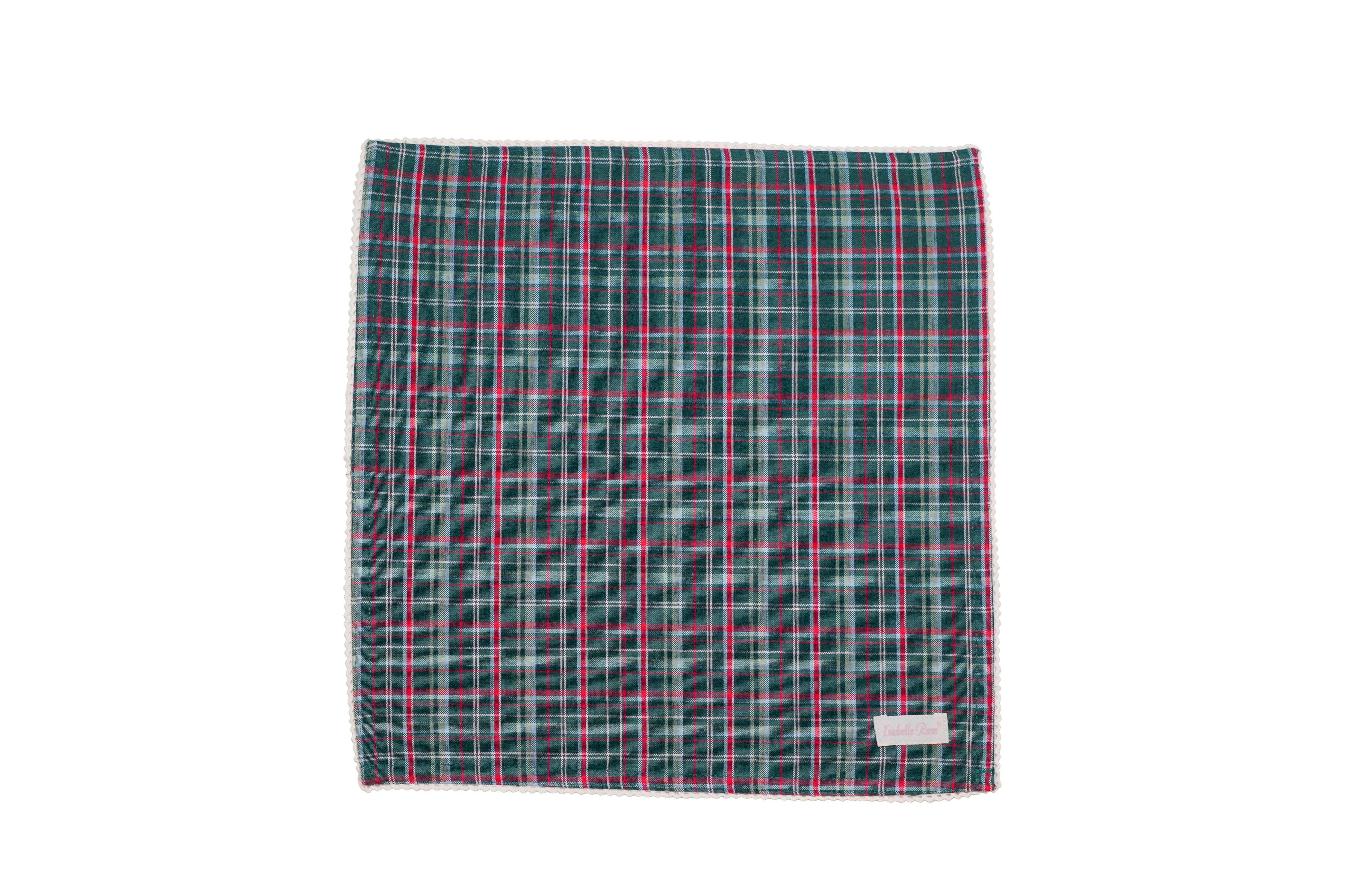 Isabelle Rose - Wholesale Dinner & cloth napkin - Napkin with lace Lisa check 40x40 cm Isabelle Rose