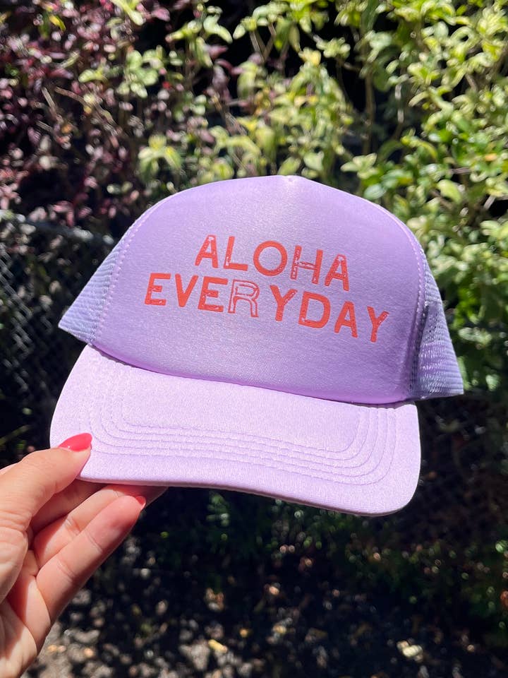 Aloha Everyday Lavender - Trucker Hat Unisex for wholesale by Black Point Company
