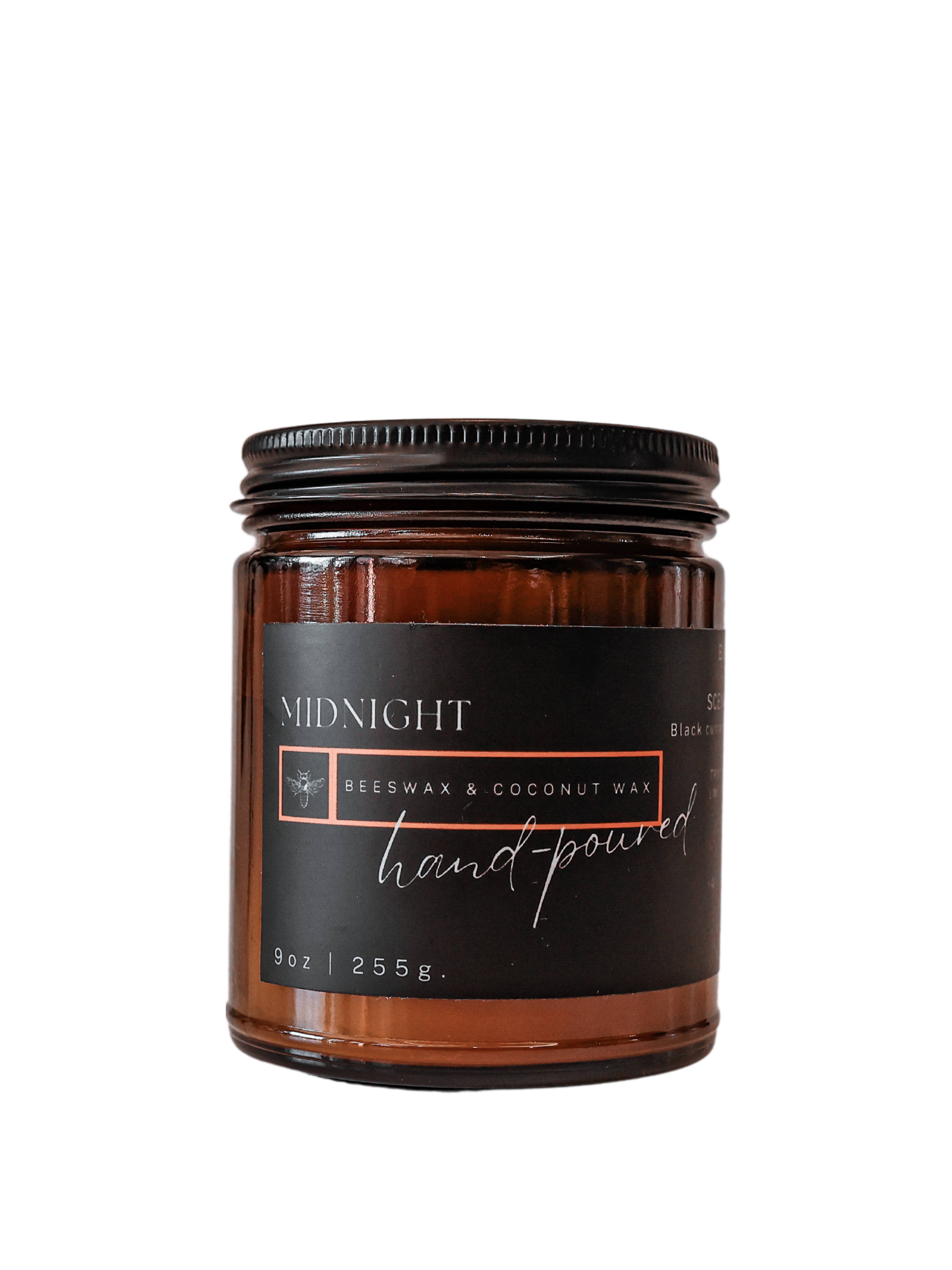 Copper & Wax Co. - Wholesale Jar/Filled Candle - Midnight Beeswax & Coconut Wax Jar Candle