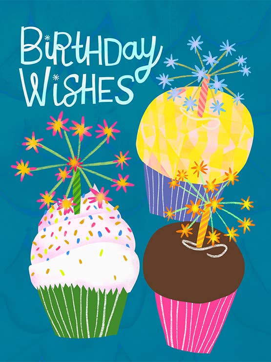 FC126B BDAY WISHES - BIRTHDAY - A2 for wholesale by Fun Folks