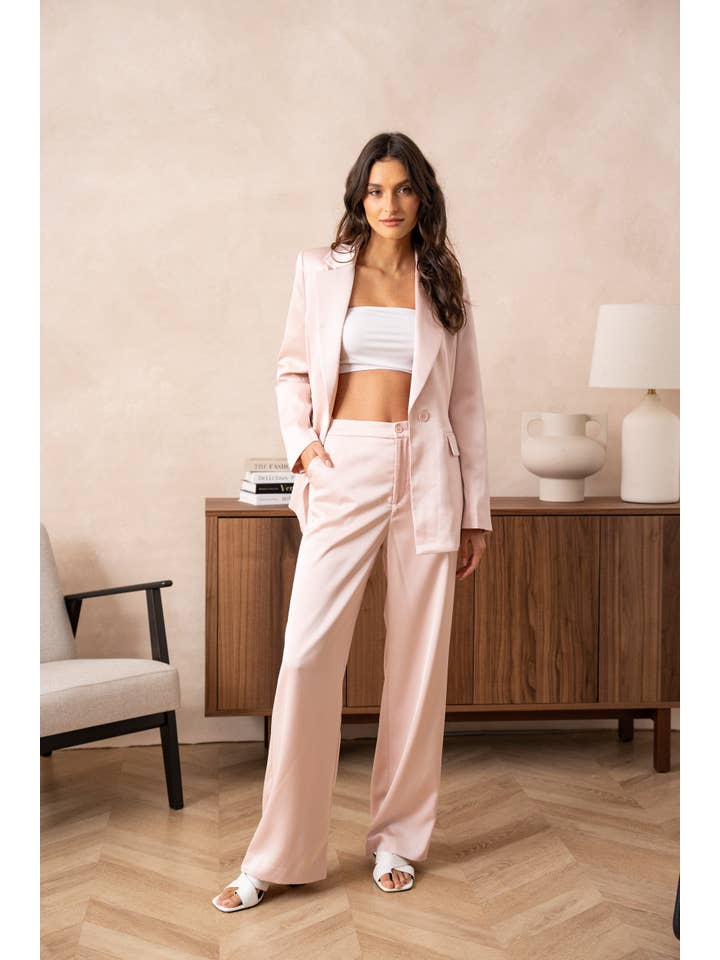 Attentif Paris - Vente Veste de tailleur – femme - Veste cintrée unie en satin42