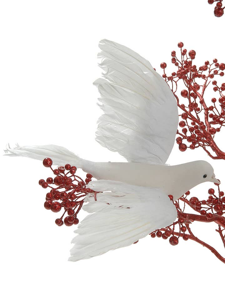 DOVE OPEN WINGS 7" W/GLIT & FEATHER for wholesale by Studio Specialties