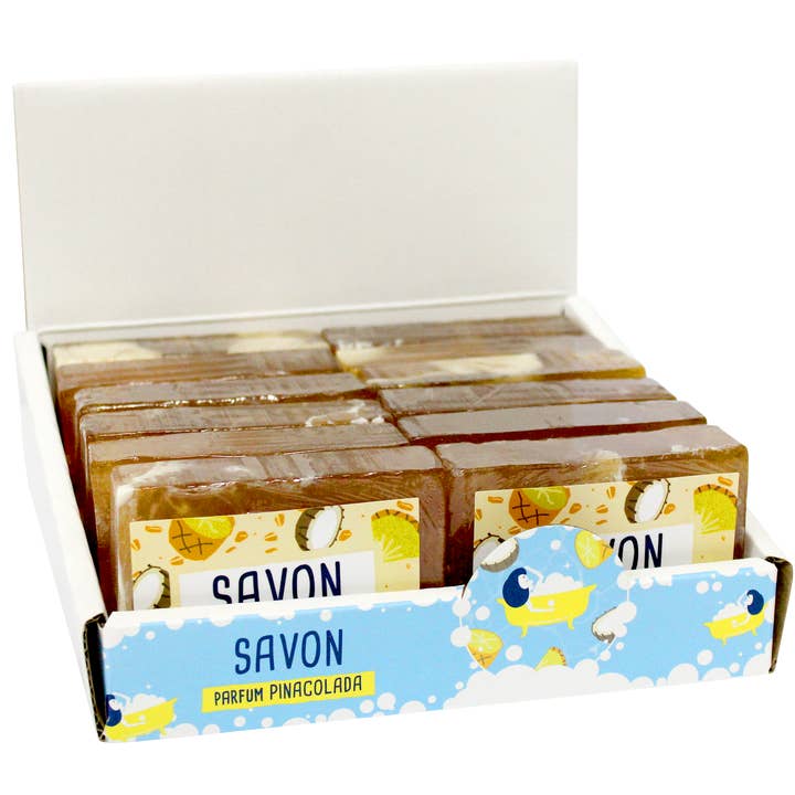 FRENCH TENDANCE – wholesale Tvålset – Vegetabilisk glycerintvål i skivor 100 g - Doft Pina colada