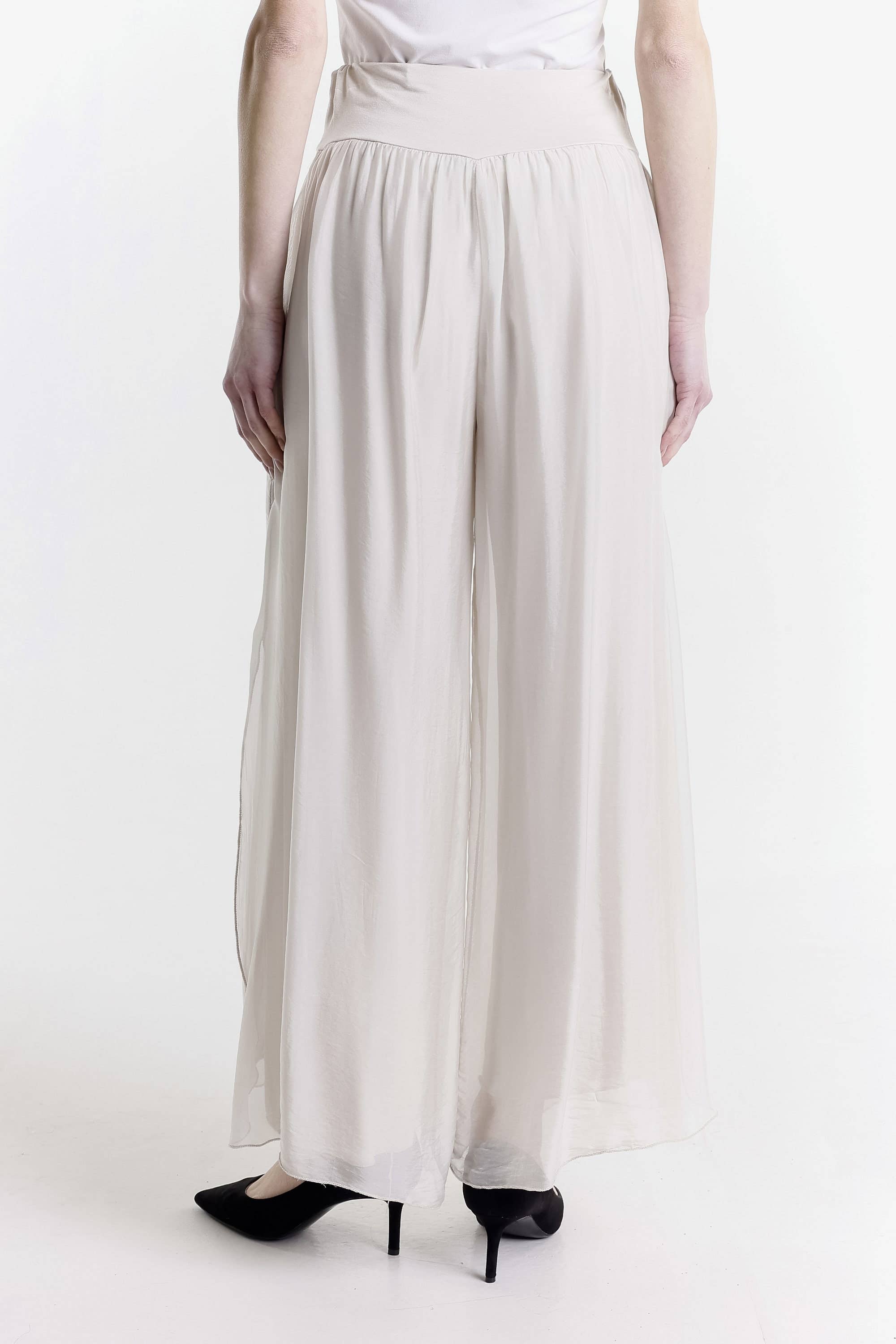 TINA Stephens Italy/Tees By Tina - Wholesale Pants - Women's - Eva Silk Side Slit Pant (PL206)30