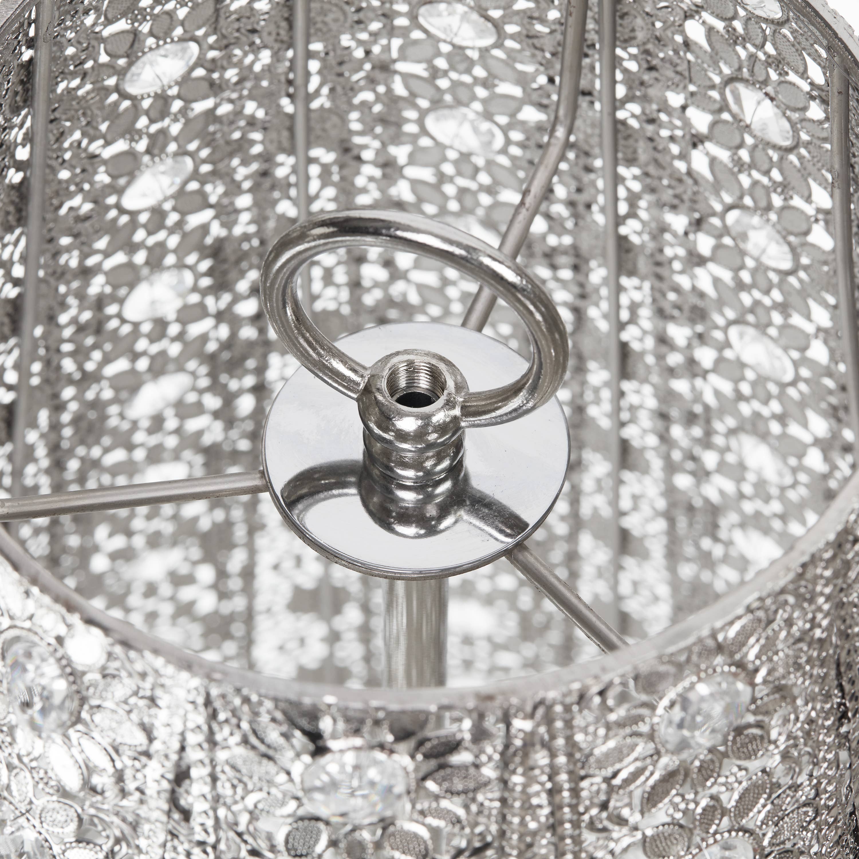 River of Goods - Wholesale Floor Lamp - 43.5"H Harley Silver & Crystal Floor Lamp10