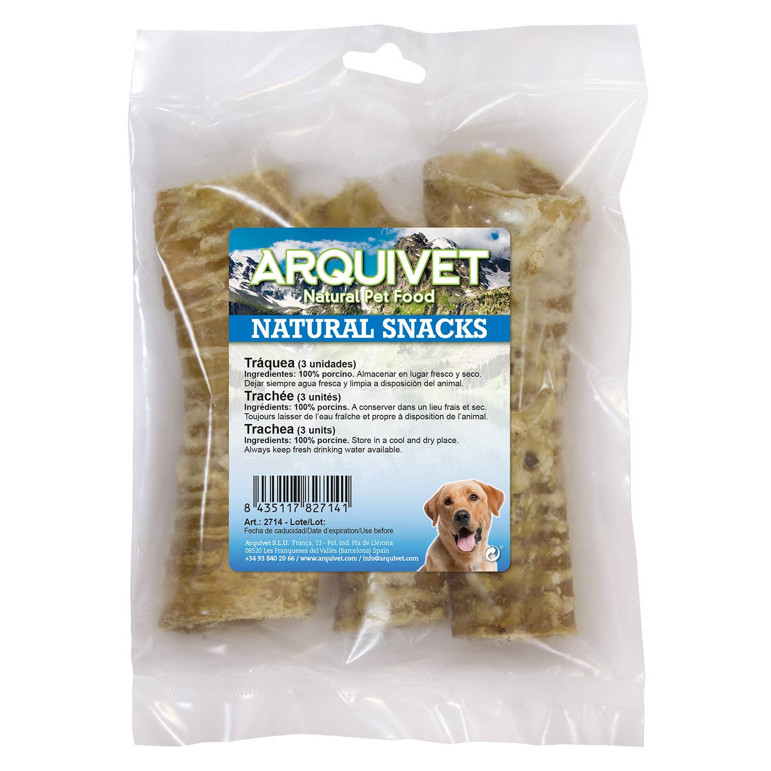 ARQUIVET, S.L.U. – snacks e guloseimas - Cão por atacado – Saco Traquea De 3 Unidades1