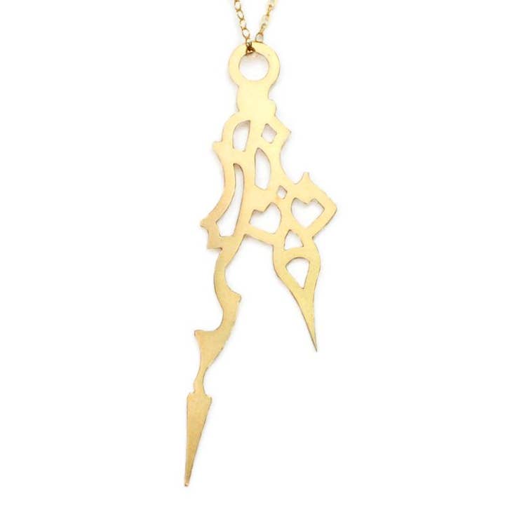 Horo 7 Vintage Clock Hands Pendant Necklace for wholesale by Brevity.