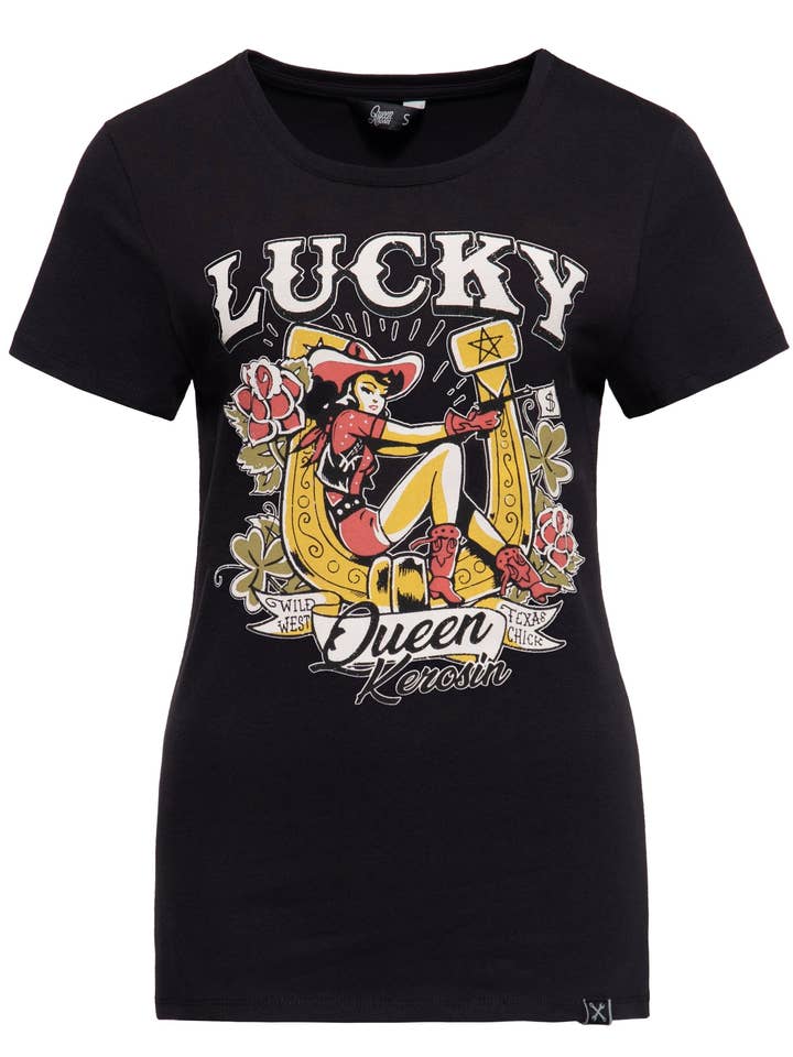 T-shirt à imprimé porte-bonheur pour la vente par KING KEROSIN