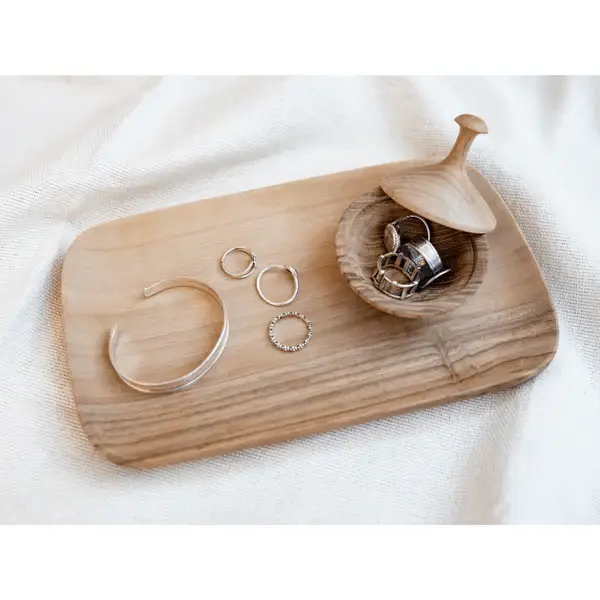 High crafty – wholesale Serving tray – Hand-Carved Moroccan Walnut Wood Tray – Natural Wooden Servi6