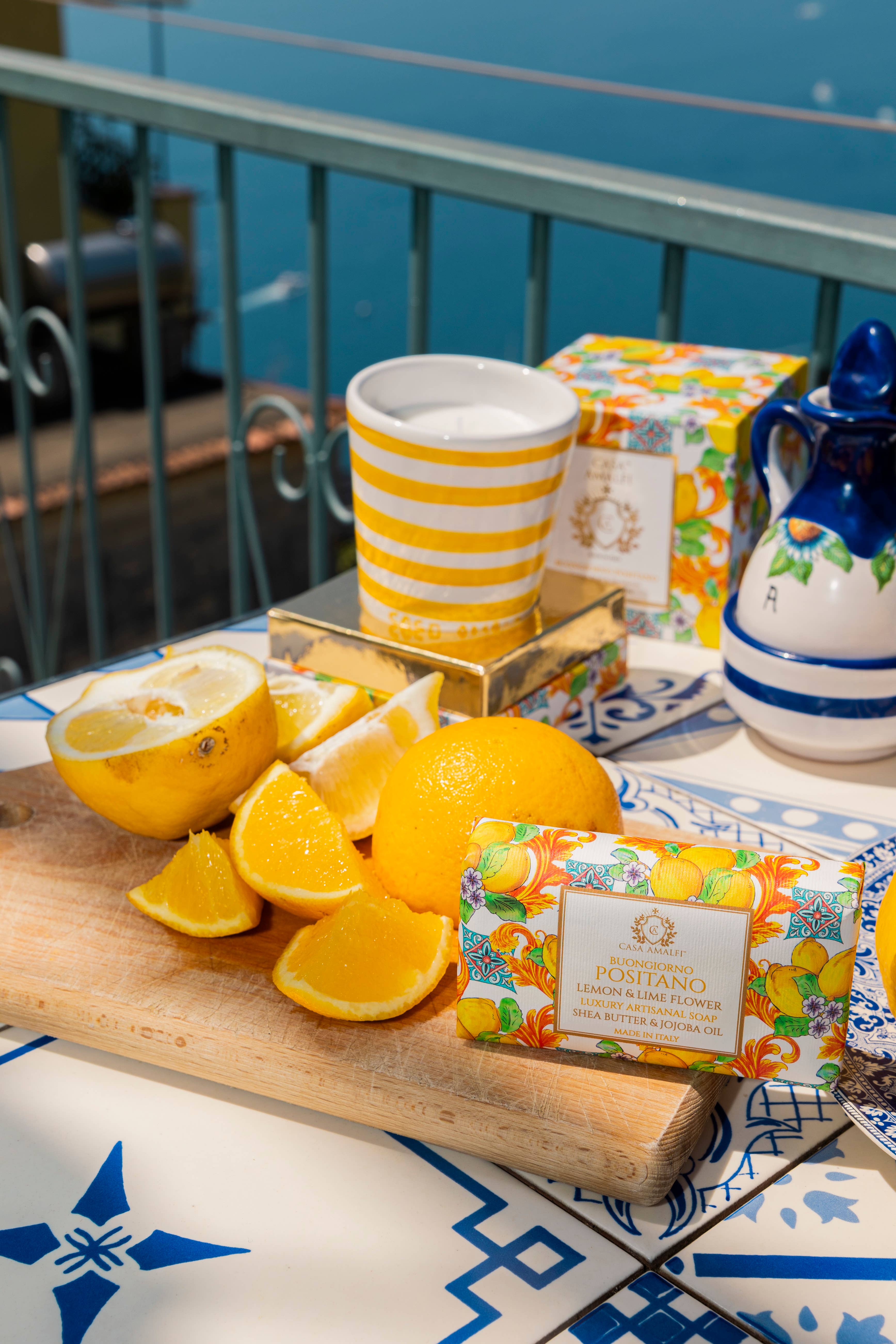 Casa Amalfi - Wholesale Jar/Filled Candle - BUONGIORNO POSITANO Candle Lemon Basil & Mandarin 200g4