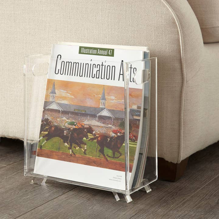 Huang Acrylic - Wholesale Magazine Rack - Clear Magazine Holder/Wastebasket