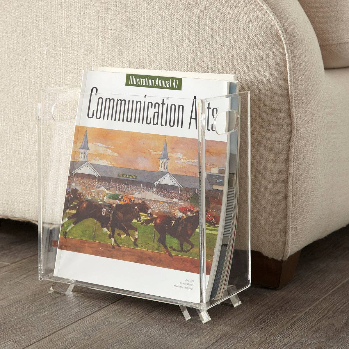 Huang Acrylic - Wholesale Magazine Rack - Clear Magazine Holder/Wastebasket