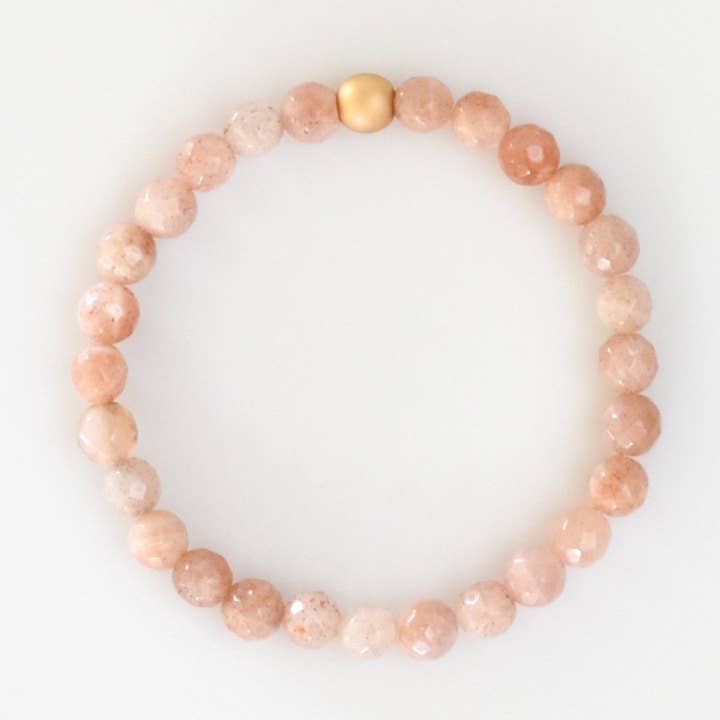 Pink Moonstone Beaded Bracelet for wholesale by Loveable