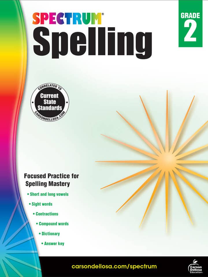 Spectrum Spelling, Grade 2 for wholesale by Carson Dellosa Education