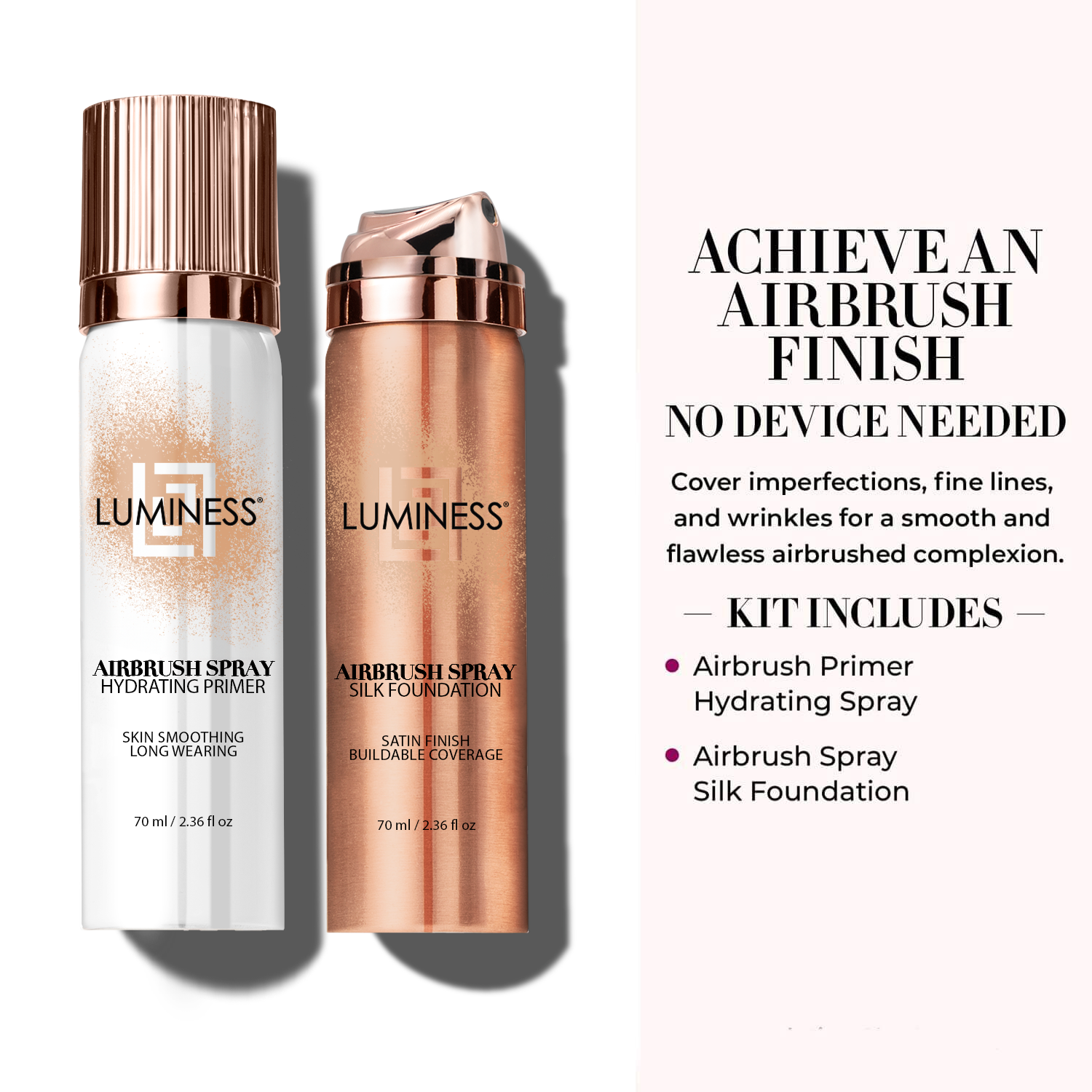 LUMINESS - Wholesale Face Makeup Primer - Airbrush Spray Silk Foundation & Hydrating Primer Kit19