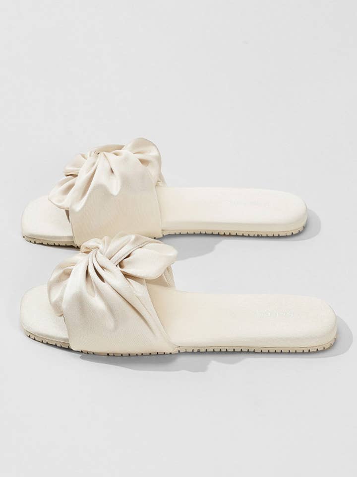 Ulivary - Wholesale Slippers - Women's - Luxury Silky Satin Bow Slippers for Home & Beach Style15