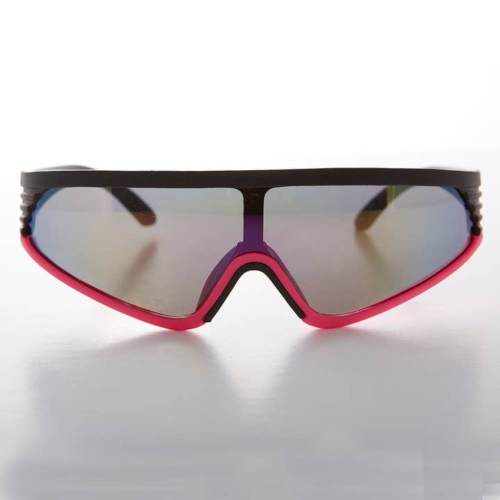 Mirror Lens Sports Wrap Vintage Sunglass - Rider for wholesale by SUNGLASS MUSEUM