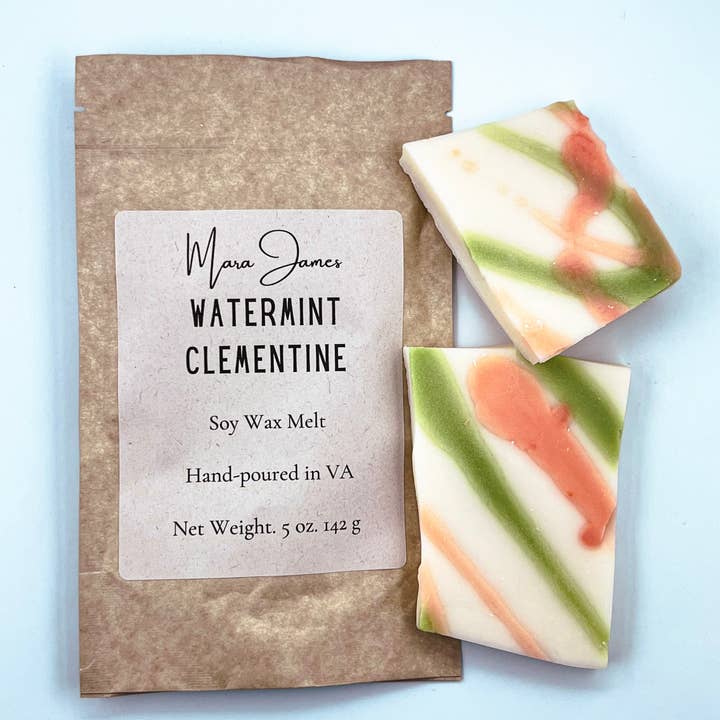 Watermint Clementine Wax Melt for wholesale by Mara James