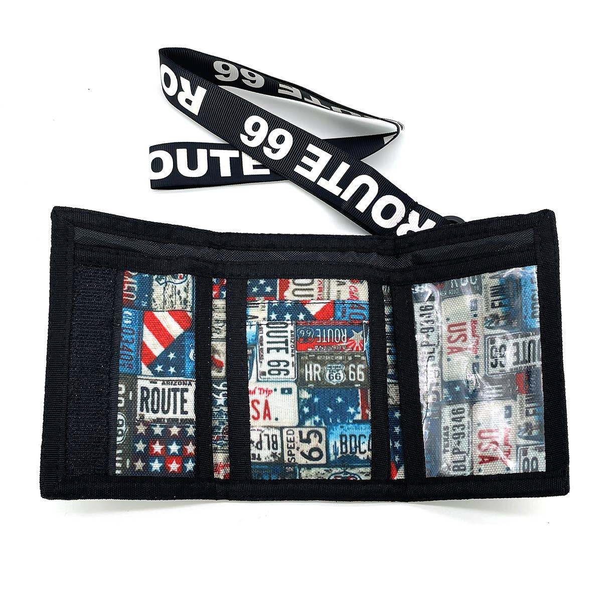 COMECO INC - Wholesale Portemonnee - Uniseks - Route 66 Grafische Portemonnee met Lanyard4