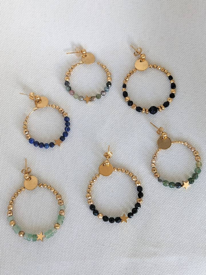 BOUCLES D'OREILLES MARRAKECH pour la vente par L'Arbre du Voyageur Bijoux