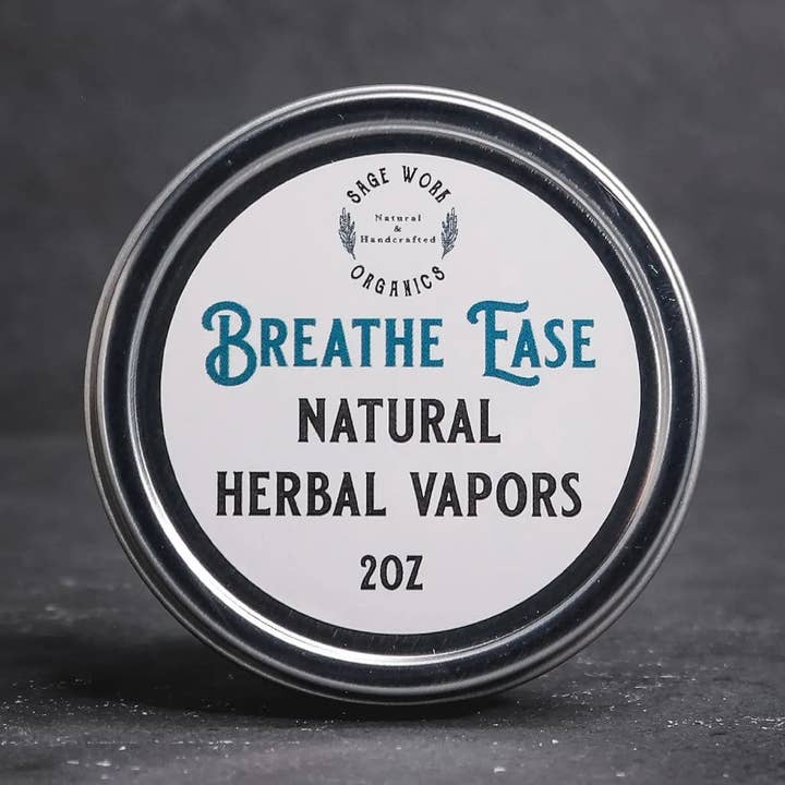 Natural Breathe Ease Herbal Vapors for wholesale by Sage Work Organics Inc.