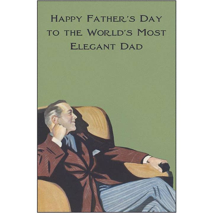 Greeting Card DD-16 To the World's Most Elegant Dad, in Chai for wholesale by Found Image Press
