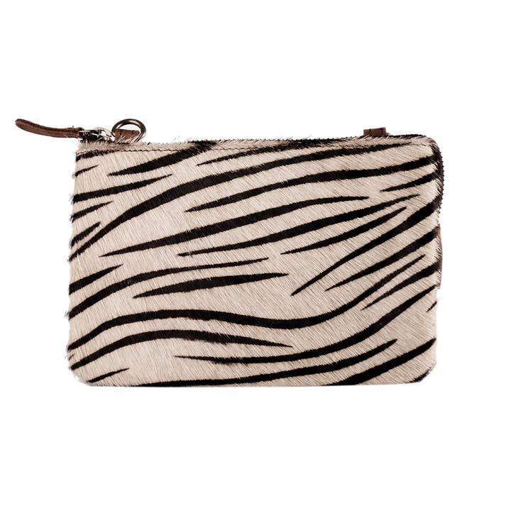 Arrigo - Wholesale Crossbody Bag - Women's - Crossbody Bag - Clutch - Dark Brown Leather & Animal Print