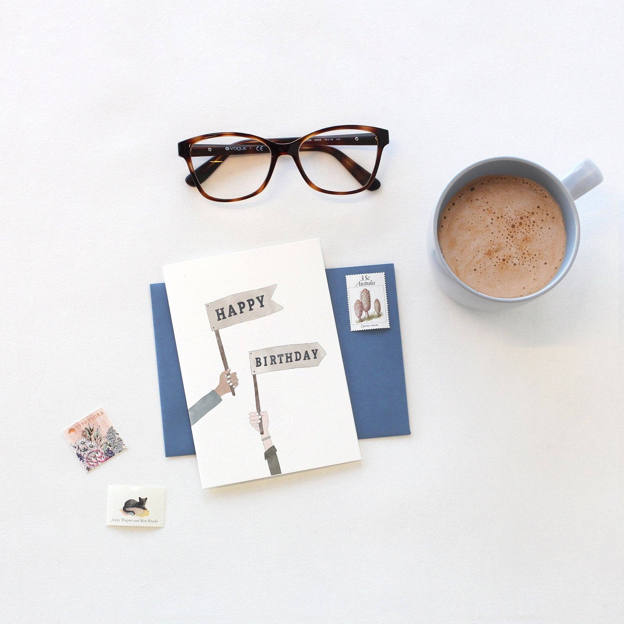 In the Daylight – Engroshandel Fødselsdagskort – Tillykke med fødselsdagen flag Lykønskningskort2