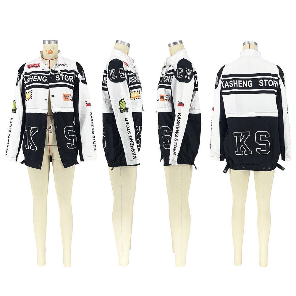 MB Fashion Wholesale - Wholesale Jacket - Women's - MB FAHION DETACHABLE MOTORCYCLE BUTTON UP JACKET 8221LY3