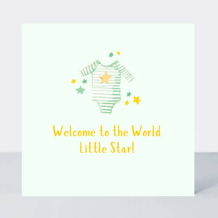 Petimo – wholesale Baby card – Welcome to the World Little Star New Baby Card