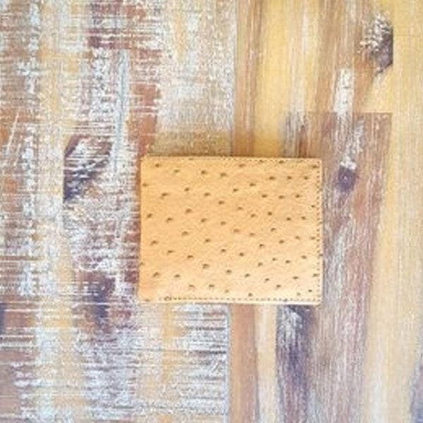 KOLUNTU - Vente Portefeuille – femme - Portefeuille mince en cuir d'autruche1