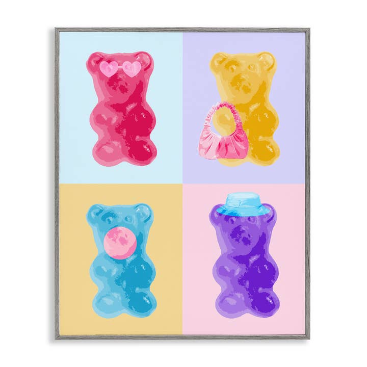 Stupell Industries - Wholesale Wall sign - Pop Style Candy Bears - Framed Wall Art18