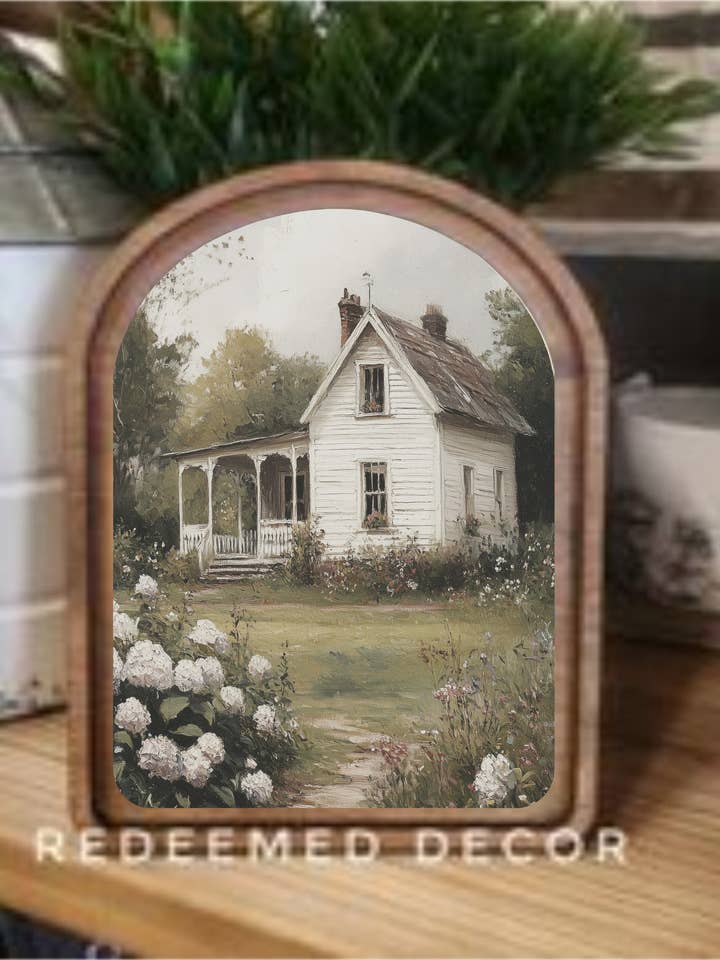 Arch Top Spring Farmhouse Framed Art for wholesale by Redeemed Decor