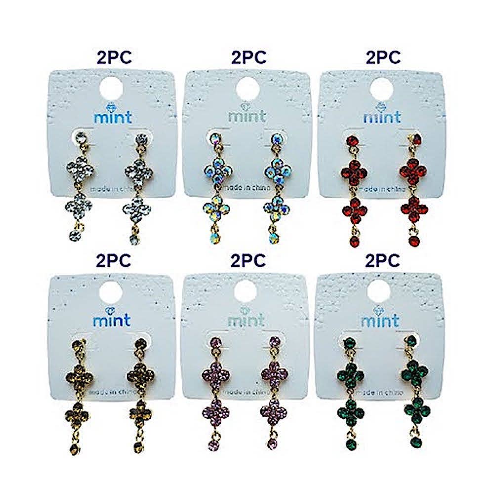 Atlas Fashion - Wholesale Dangle Earrings - Rhinestone Cluster Drop Earring1