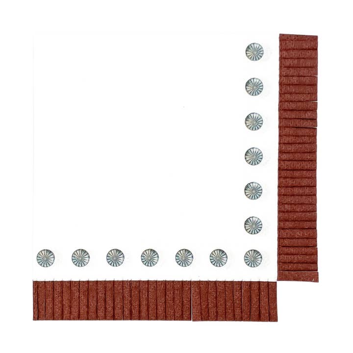 Brown Fringe Concho Cocktail Napkins (set of 20) for wholesale by Party West