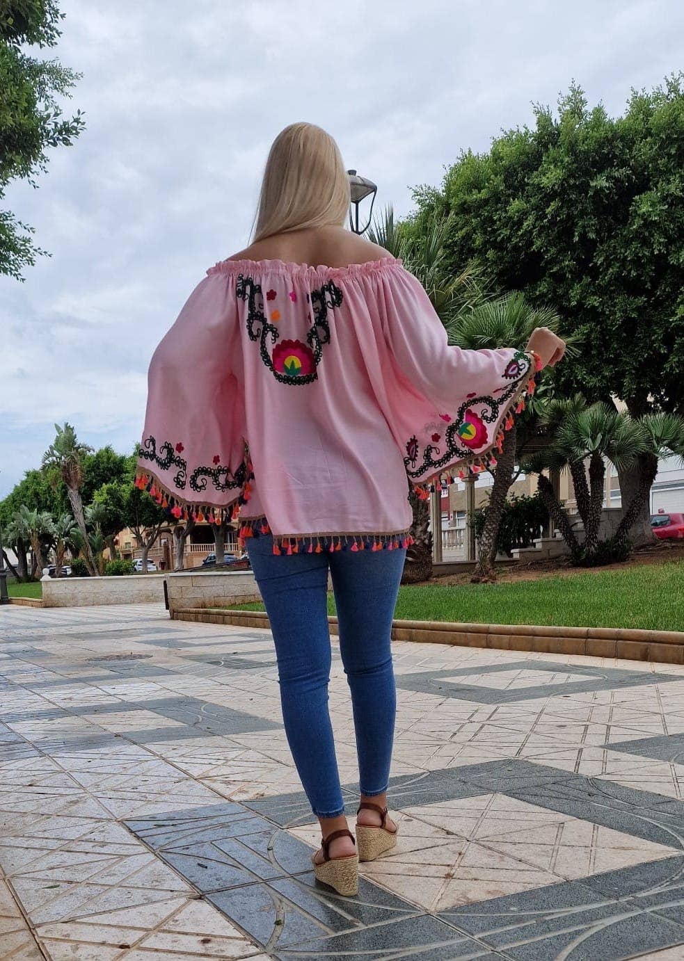 TABITHA - Wholesale Blouse - Women's - Mexican Embroidered Blouse9