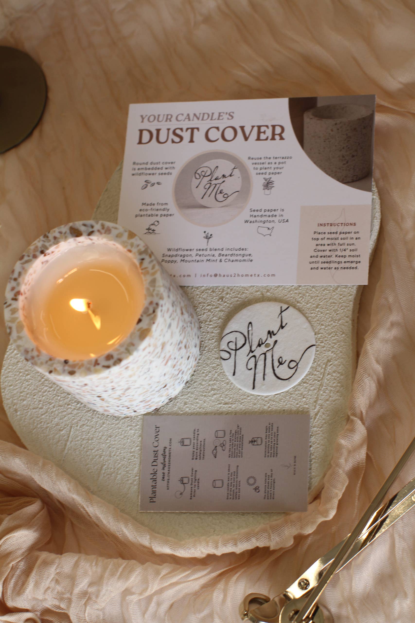 Haus II Home, LLC - Wholesale Jar/Filled Candle - Reusable Terrazzo Candle - Desert Bloom7