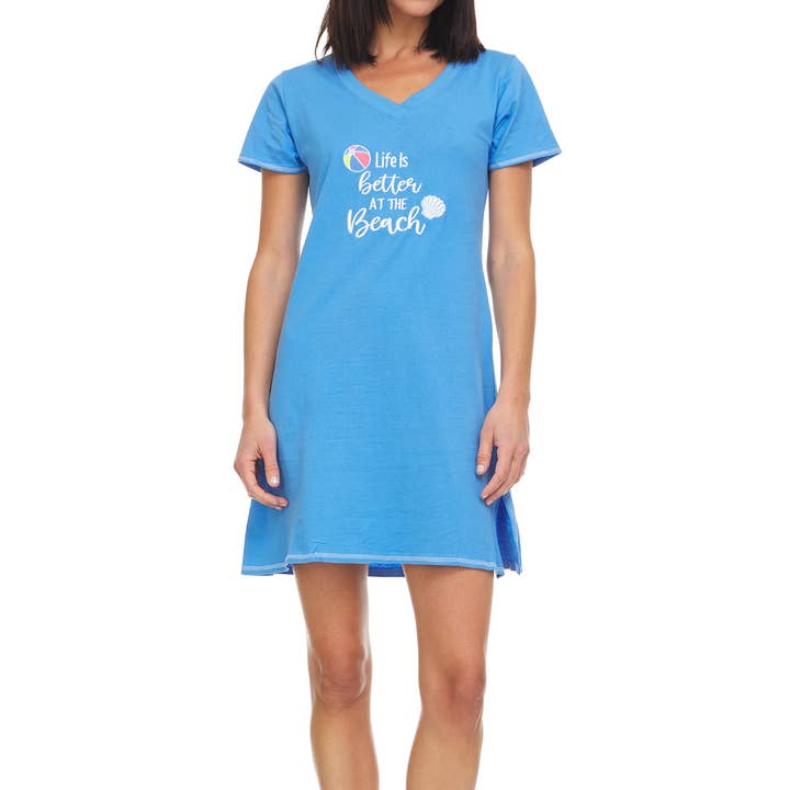 V Neck Nightshirt T409 for wholesale by René Rofé