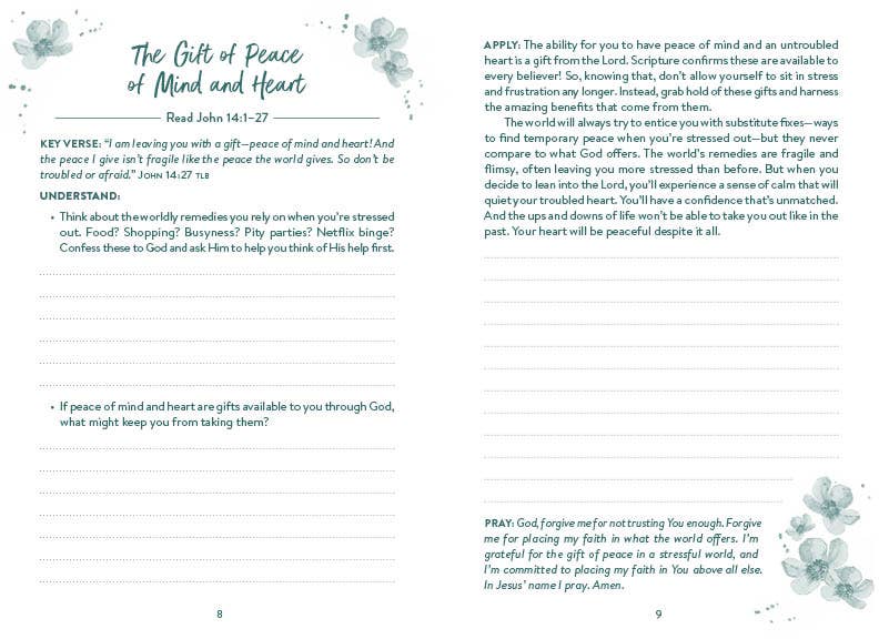Barbour Publishing, Inc. - Wholesale Journal/Diary - The 5-Minute Bible Study Journal for a Less Stressed Life2