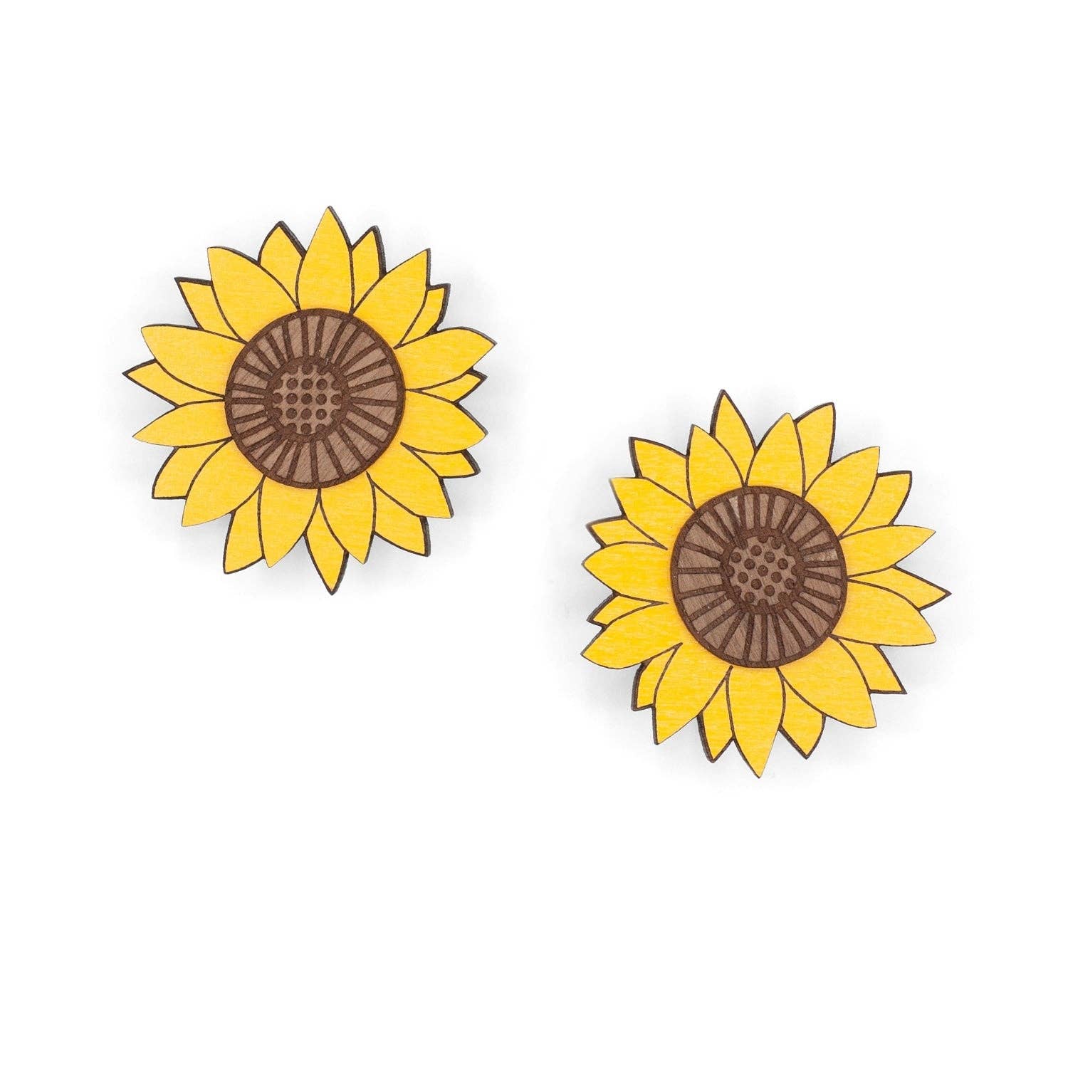 Materia Rica - Wholesale Stud/Post Earrings - Big Sunflower2