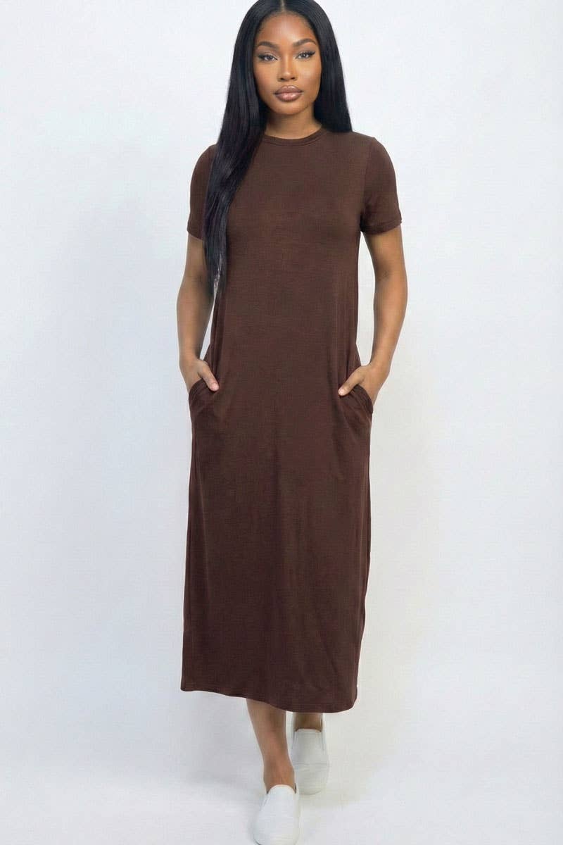 CAPELLA APPAREL - Wholesale Dress - Women's - Side Pocket Tee Dress9