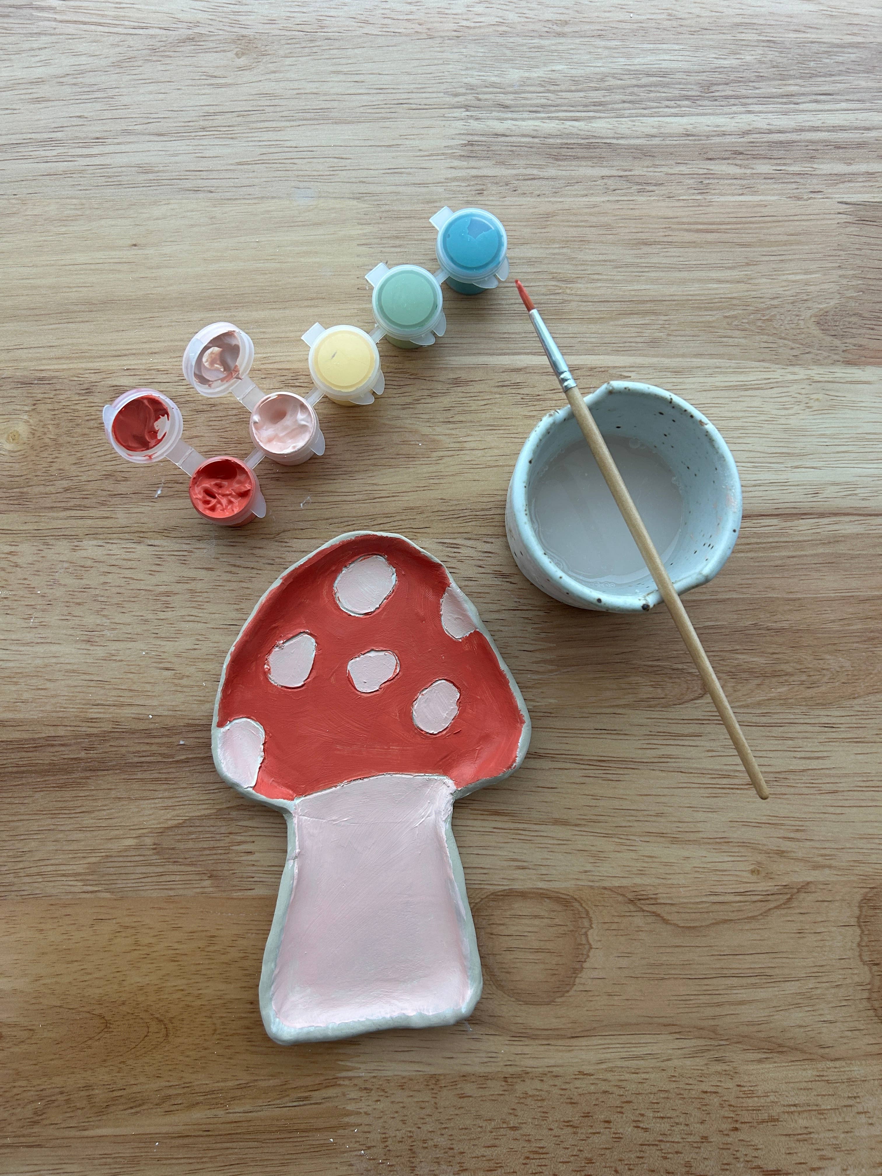 Breathe People - Wholesale DIY Craft Kit - DIY Air Dry Clay Kit- Make Your Own Mushroom Dish9