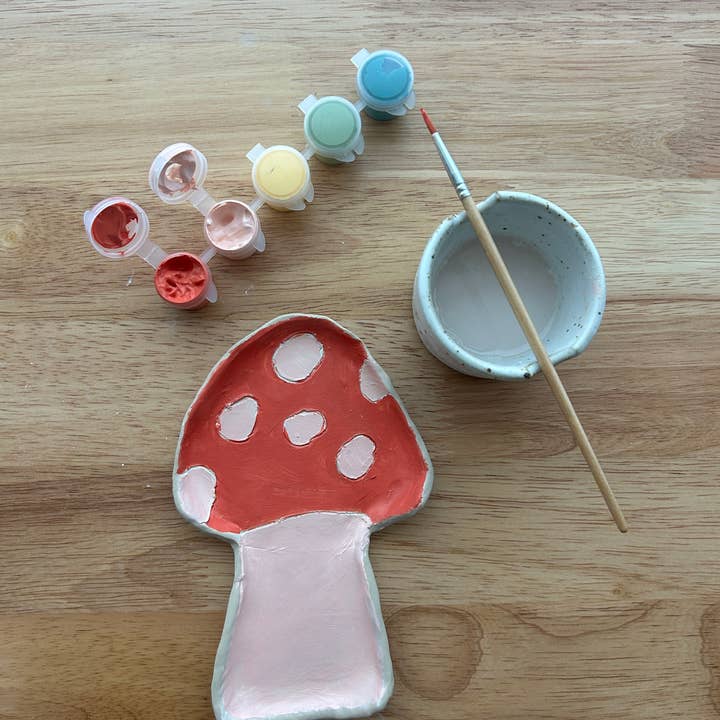 Breathe People - Wholesale DIY Craft Kit - DIY Air Dry Clay Kit- Make Your Own Mushroom Dish9
