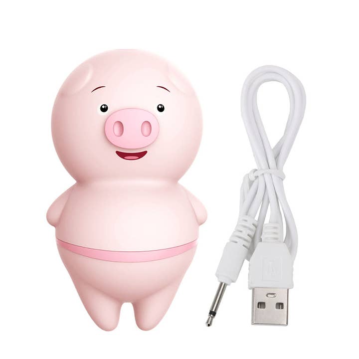 VIGOR - Venta al por mayor Juguetes eróticos - Estimulador de clítoris Cute Pig Rose, vibrador de 6 velocidades