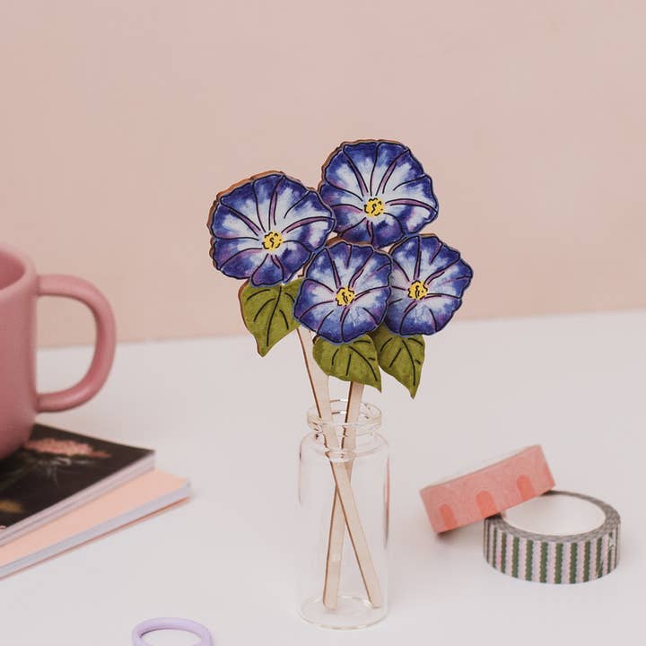 Wooden Morning Glory – September Birthday - Sustainable Gift for wholesale by DaphneRosa