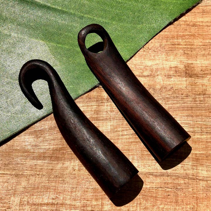 Hand Carved Wood Hook & Eye Clasp for wholesale by Bead Goes On