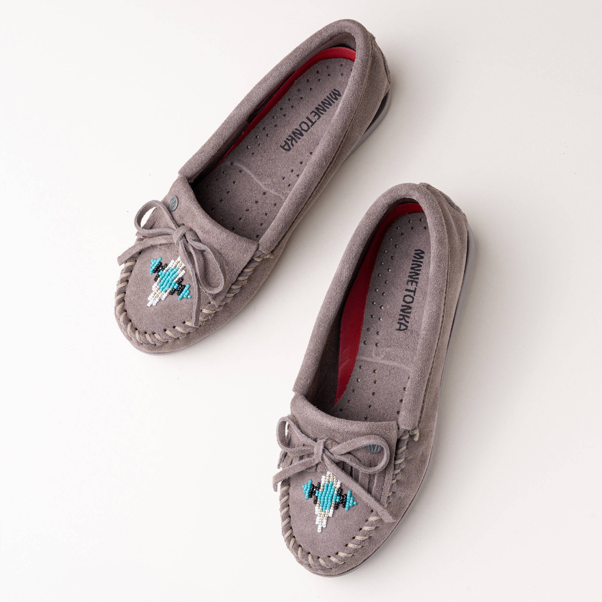 Minnetonka - Wholesale Loafers - Women's - Women's Nizhoni Suede Beaded Moccasins2